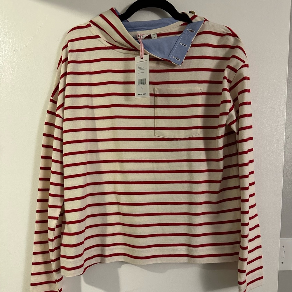 NWT Vineyard Vines mock neck pullover, L